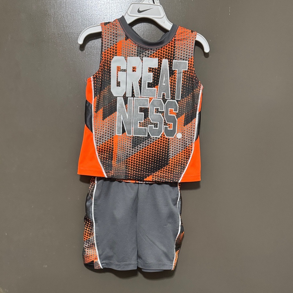 Energy Zone Kids Bold Orange and Black Tank Top